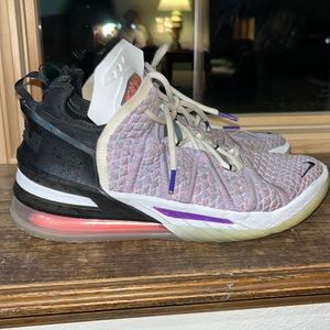 Nike Purple Lebron 18 basketball shoes